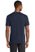 Port & Company PC381 Mens Dry Zone Performance Moisture Wicking Short Sleeve Crewneck T-Shirt Deep Navy Blue Model Back