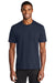 Port & Company PC381 Mens Dry Zone Performance Moisture Wicking Short Sleeve Crewneck T-Shirt Deep Navy Blue Model Front