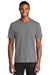 Port & Company PC381 Mens Dry Zone Performance Moisture Wicking Short Sleeve Crewneck T-Shirt Medium Grey Model Front