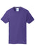 Port & Company PC381 Mens Dry Zone Performance Moisture Wicking Short Sleeve Crewneck T-Shirt Purple Flat Front