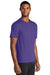 Port & Company PC381 Mens Dry Zone Performance Moisture Wicking Short Sleeve Crewneck T-Shirt Purple Model 3q