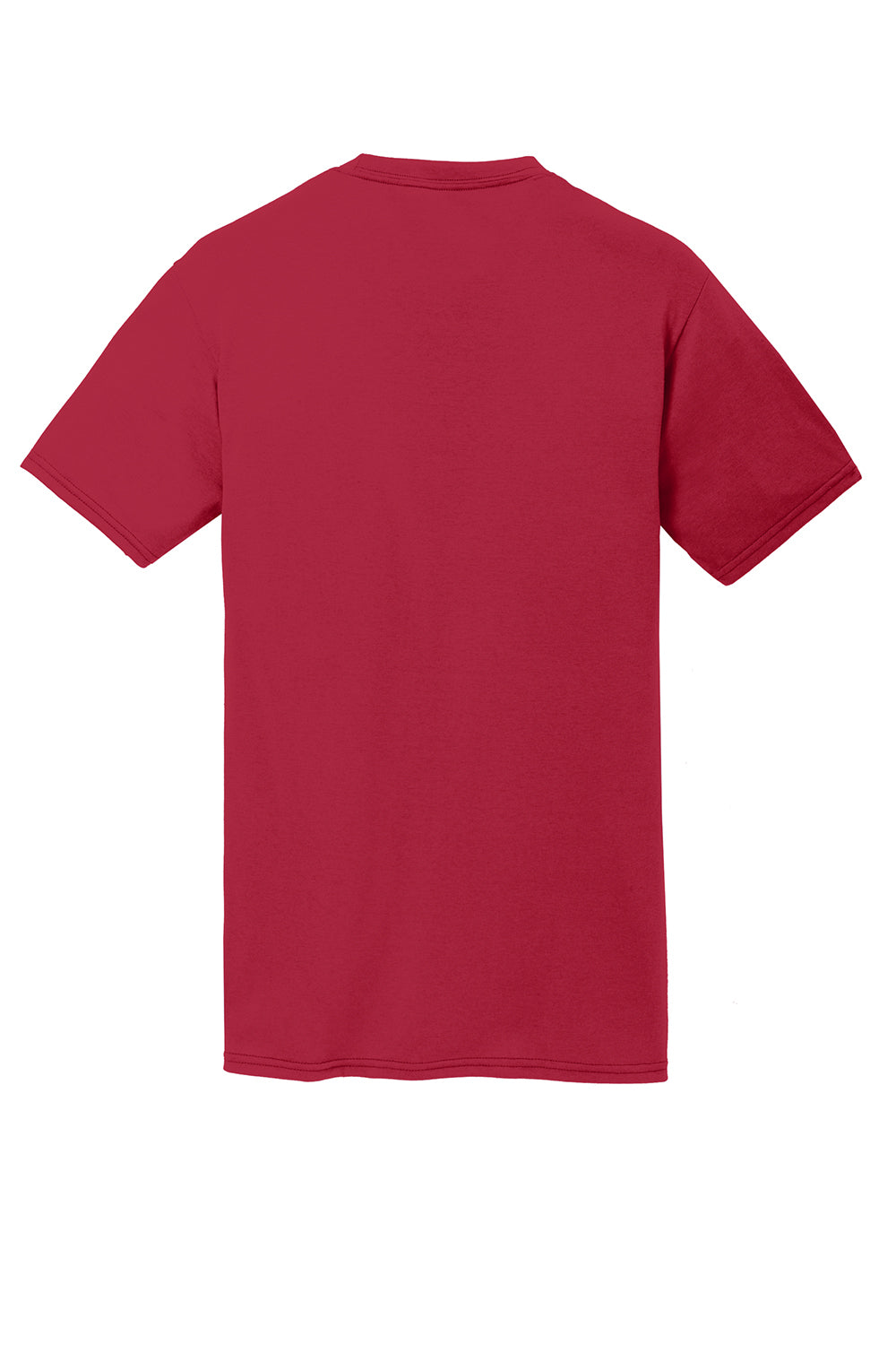 Port & Company PC381 Mens Dry Zone Performance Moisture Wicking Short Sleeve Crewneck T-Shirt Red Flat Back