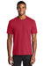 Port & Company PC381 Mens Dry Zone Performance Moisture Wicking Short Sleeve Crewneck T-Shirt Red Model Front