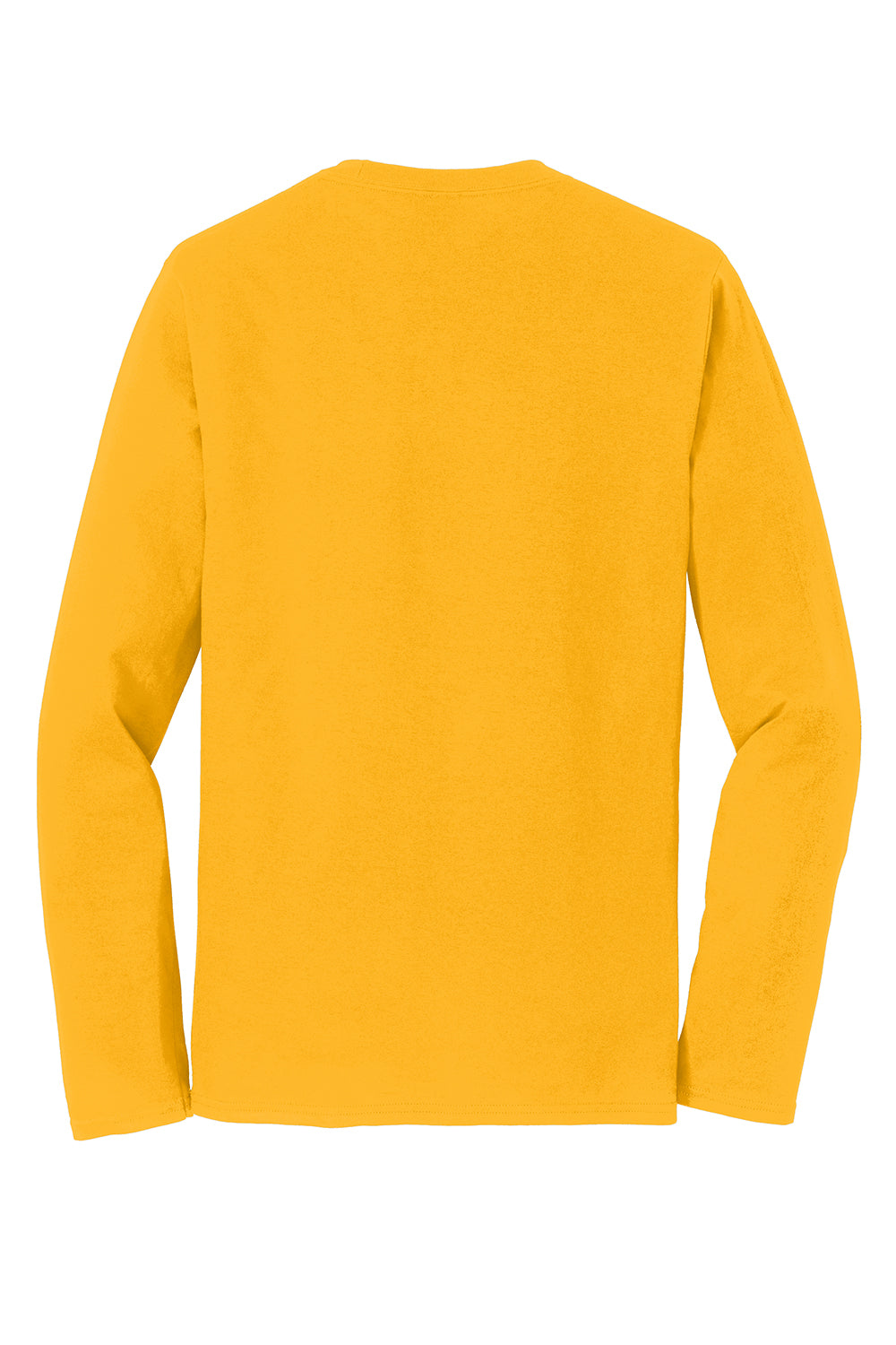 Port & Company PC450LS Mens Fan Favorite Long Sleeve Crewneck T-Shirt Bright Gold Flat Back