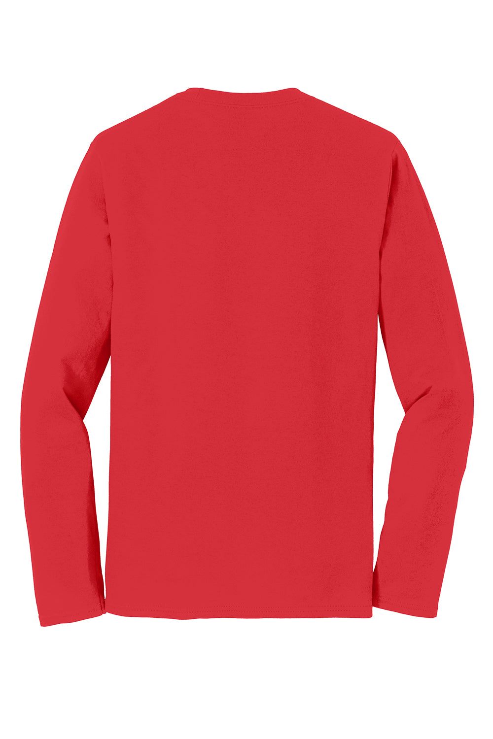 Port & Company PC450LS Mens Fan Favorite Long Sleeve Crewneck T-Shirt Bright Red Flat Back