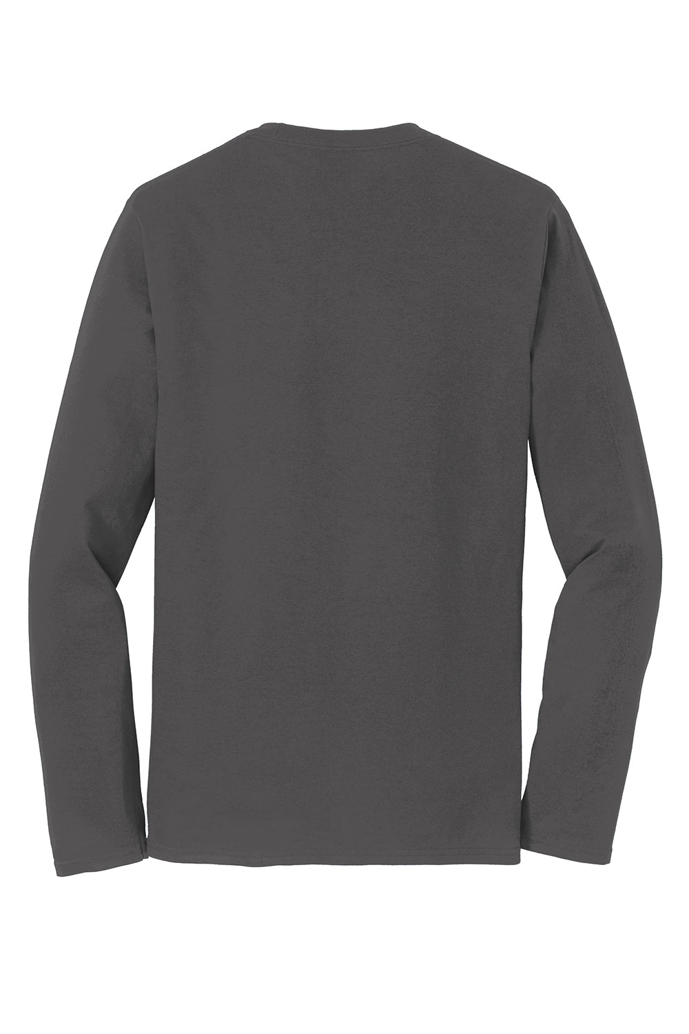 Port & Company PC450LS Mens Fan Favorite Long Sleeve Crewneck T-Shirt Charcoal Grey Flat Back