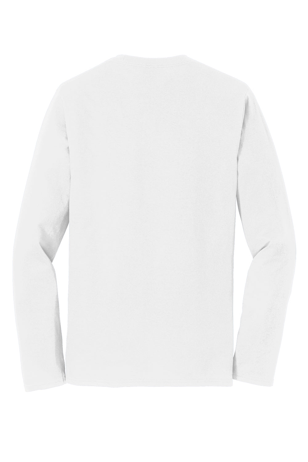 Port & Company PC450LS Mens Fan Favorite Long Sleeve Crewneck T-Shirt White Flat Back