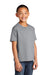 Port & Company PC450Y Youth Fan Favorite Short Sleeve Crewneck T-Shirt Heather Grey Model 3q