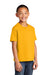 Port & Company PC450Y Youth Fan Favorite Short Sleeve Crewneck T-Shirt Bright Gold Model 3q