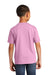 Port & Company PC450Y Youth Fan Favorite Short Sleeve Crewneck T-Shirt Candy Pink Model Back