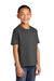 Port & Company PC450Y Youth Fan Favorite Short Sleeve Crewneck T-Shirt Heather Dark Grey Model 3q