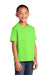 Port & Company PC450Y Youth Fan Favorite Short Sleeve Crewneck T-Shirt Flash Green Model 3q