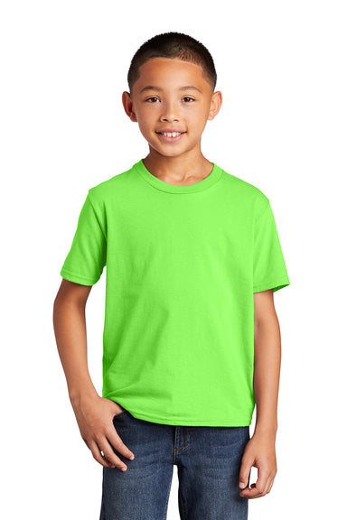 Port & Company PC450Y Youth Fan Favorite Short Sleeve Crewneck T-Shirt Flash Green Model Front