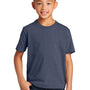 Port & Company Youth Fan Favorite Short Sleeve Crewneck T-Shirt - Heather Navy Blue