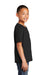 Port & Company PC450Y Youth Fan Favorite Short Sleeve Crewneck T-Shirt Jet Black Model Side