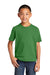 Port & Company PC450Y Youth Fan Favorite Short Sleeve Crewneck T-Shirt Kiwi Green Model Front