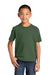 Port & Company PC450Y Youth Fan Favorite Short Sleeve Crewneck T-Shirt Olive Green Model Front