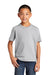 Port & Company PC450Y Youth Fan Favorite Short Sleeve Crewneck T-Shirt Silver Grey Model Front