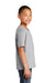 Port & Company PC450Y Youth Fan Favorite Short Sleeve Crewneck T-Shirt Silver Grey Model Side