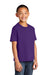 Port & Company PC450Y Youth Fan Favorite Short Sleeve Crewneck T-Shirt Team Purple Model 3q