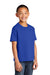 Port & Company PC450Y Youth Fan Favorite Short Sleeve Crewneck T-Shirt True Royal Blue Model 3q