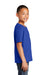 Port & Company PC450Y Youth Fan Favorite Short Sleeve Crewneck T-Shirt True Royal Blue Model Side