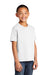 Port & Company PC450Y Youth Fan Favorite Short Sleeve Crewneck T-Shirt White Model 3q