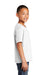 Port & Company PC450Y Youth Fan Favorite Short Sleeve Crewneck T-Shirt White Model Side