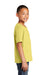 Port & Company PC450Y Youth Fan Favorite Short Sleeve Crewneck T-Shirt Yellow Model Side