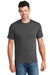 Port & Company PC450 Mens Fan Favorite Short Sleeve Crewneck T-Shirt Heather Dark Grey Model Front