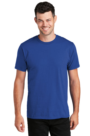 Port & Company PC450 Mens Fan Favorite Short Sleeve Crewneck T-Shirt Athletic Royal Blue Model Front