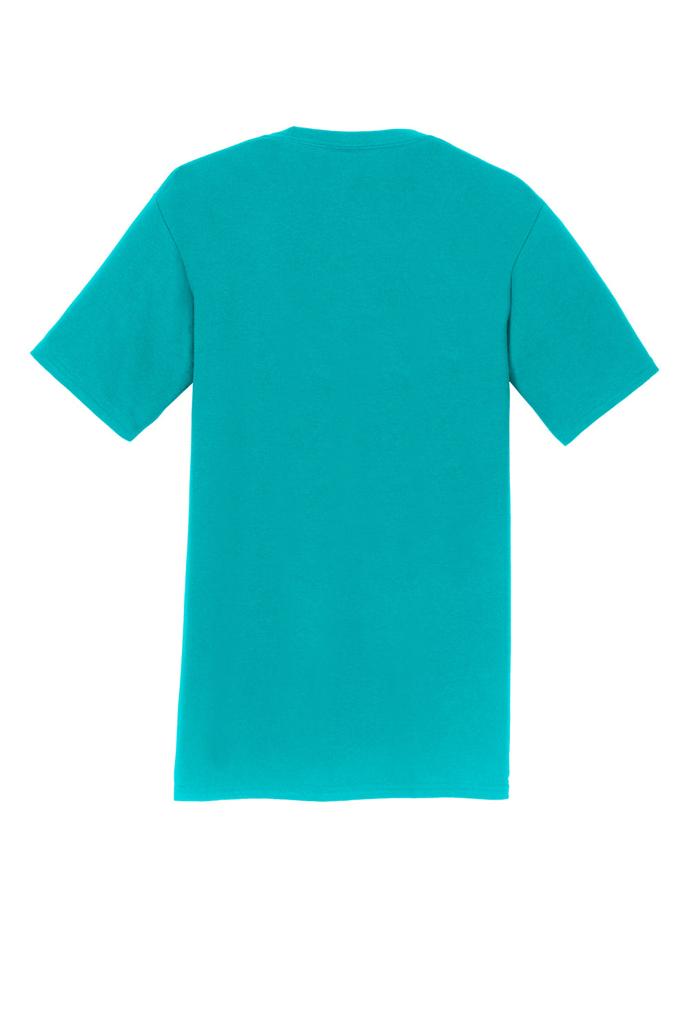 Port & Company PC450 Mens Fan Favorite Short Sleeve Crewneck T-Shirt Bright Aqua Blue Flat Back