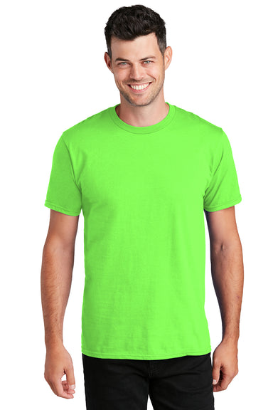 Port & Company PC450 Mens Fan Favorite Short Sleeve Crewneck T-Shirt Flash Green Model Front