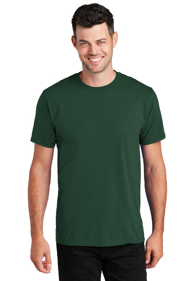 Port & Company PC450 Mens Fan Favorite Short Sleeve Crewneck T-Shirt Forest Green Model Front