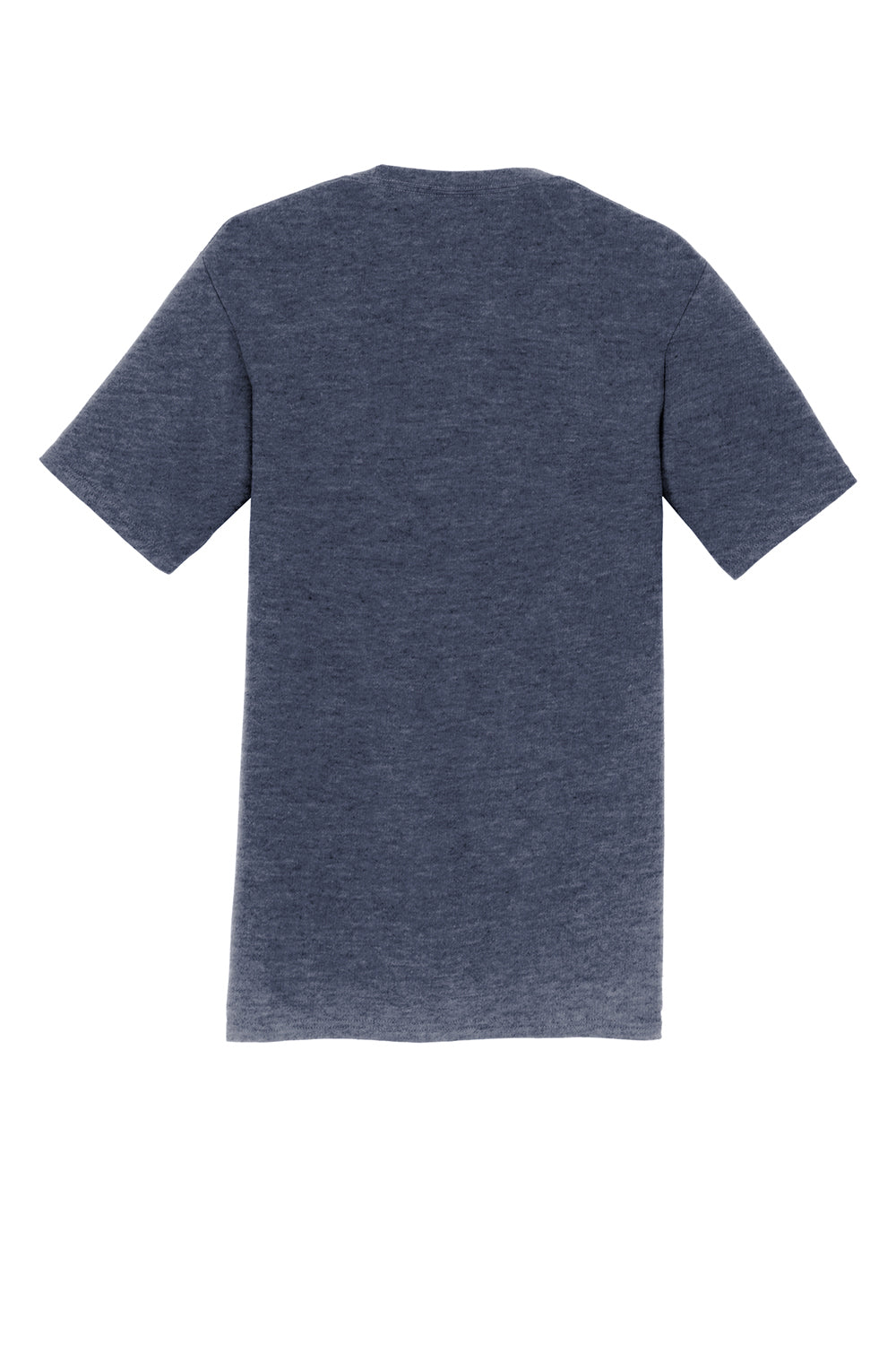 Port & Company PC450 Mens Fan Favorite Short Sleeve Crewneck T-Shirt Heather Navy Blue Flat Back