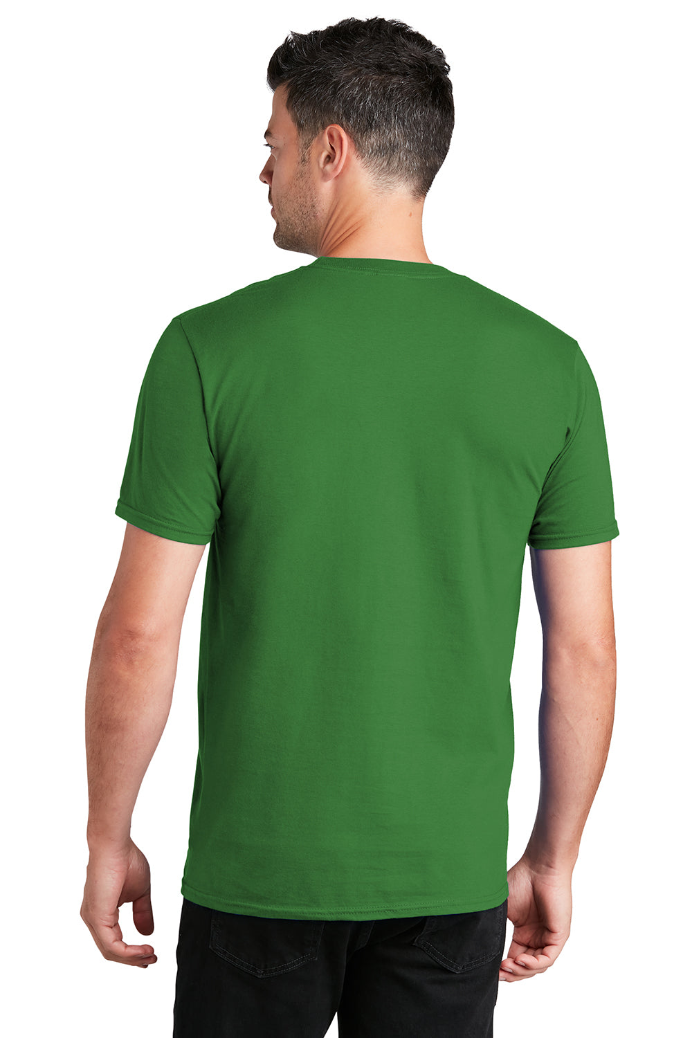 Port & Company PC450 Mens Fan Favorite Short Sleeve Crewneck T-Shirt Kiwi Green Model Back