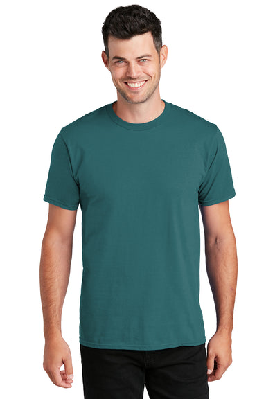 Port & Company PC450 Mens Fan Favorite Short Sleeve Crewneck T-Shirt Marine Green Model Front