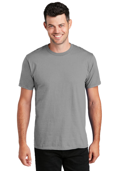 Port & Company PC450 Mens Fan Favorite Short Sleeve Crewneck T-Shirt Medium Grey Model Front