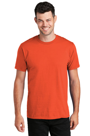 Port & Company PC450 Mens Fan Favorite Short Sleeve Crewneck T-Shirt Orange Model Front