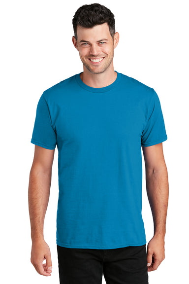 Port & Company PC450 Mens Fan Favorite Short Sleeve Crewneck T-Shirt Sapphire Blue Model Front