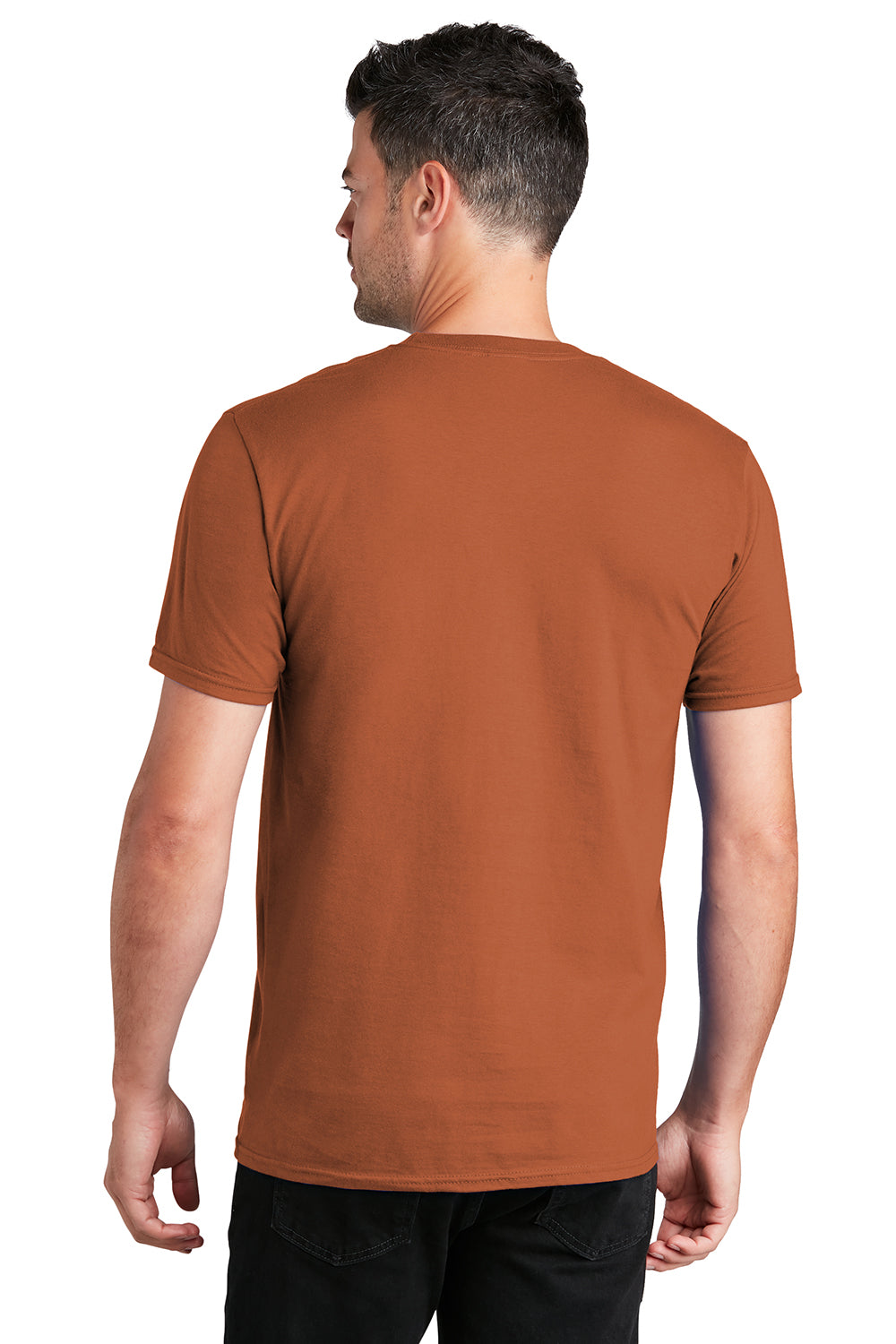 Port & Company PC450 Mens Fan Favorite Short Sleeve Crewneck T-Shirt Texas Orange Model Back