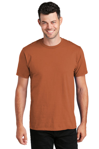 Port & Company PC450 Mens Fan Favorite Short Sleeve Crewneck T-Shirt Texas Orange Model Front