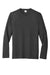 Port & Company PC455LS Mens Fan Favorite Long Sleeve Crewneck T-Shirt Heather Black Flat Front