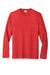 Port & Company PC455LS Mens Fan Favorite Long Sleeve Crewneck T-Shirt Heather Bright Red Flat Front