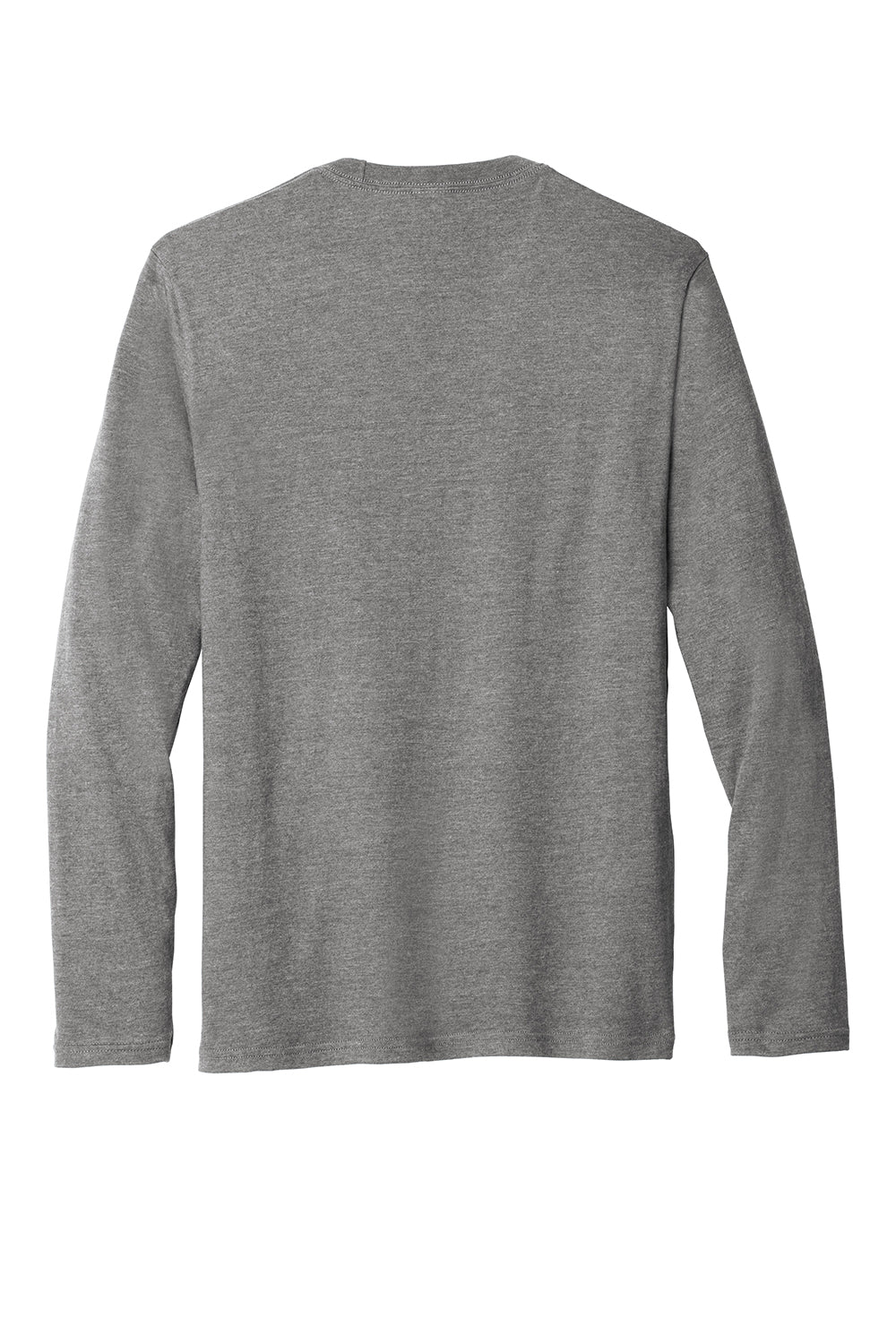 Port & Company PC455LS Mens Fan Favorite Long Sleeve Crewneck T-Shirt Heather Graphite Grey Flat Back