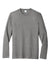 Port & Company PC455LS Mens Fan Favorite Long Sleeve Crewneck T-Shirt Heather Graphite Grey Flat Front