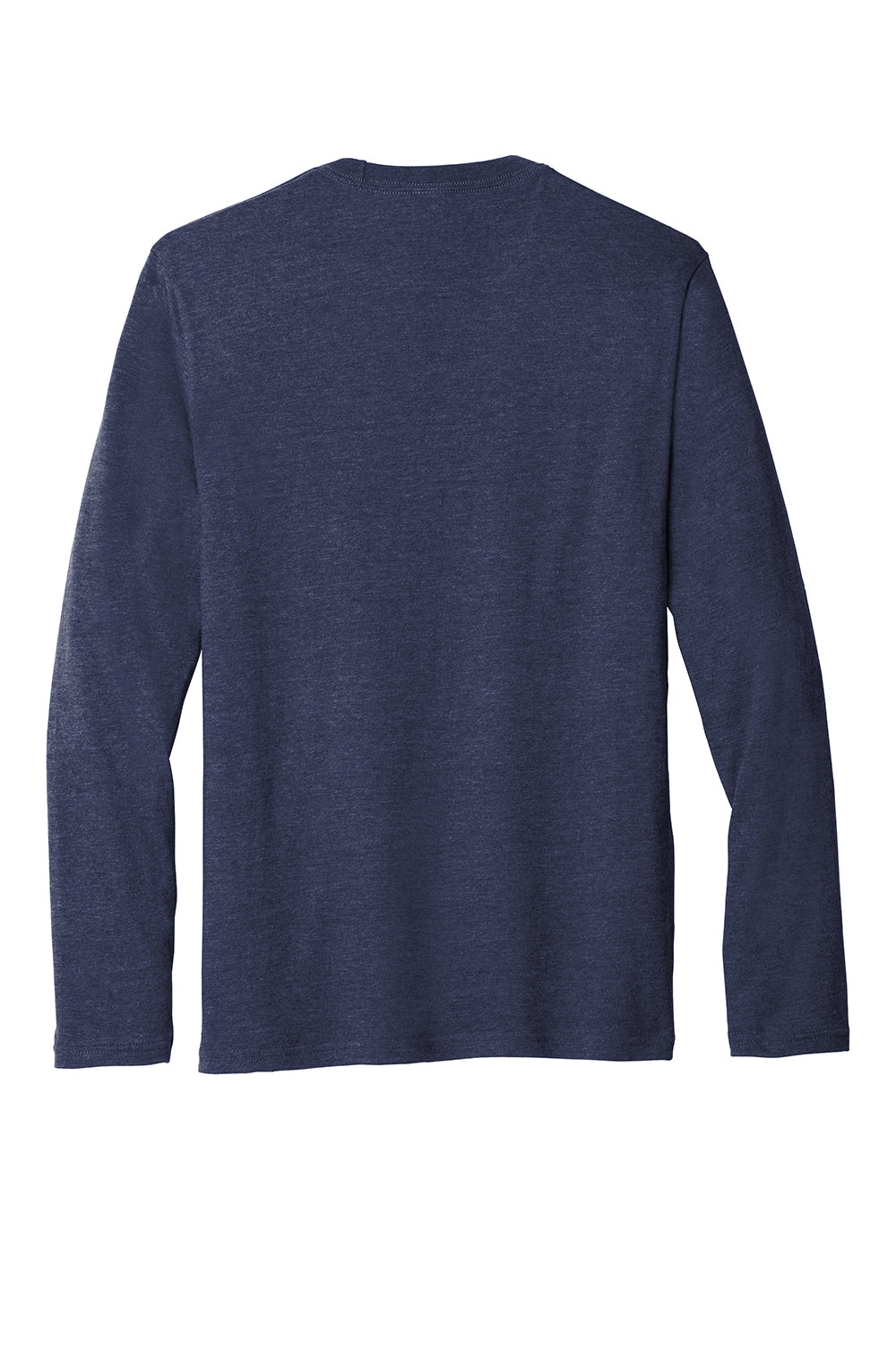 Port & Company PC455LS Mens Fan Favorite Long Sleeve Crewneck T-Shirt Heather Team Navy Blue Flat Back