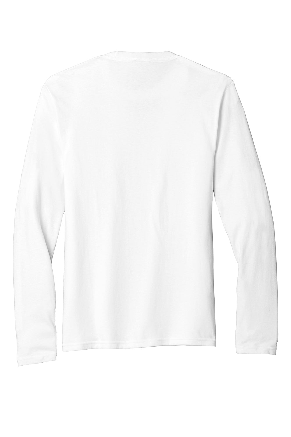 Port & Company PC455LS Mens Fan Favorite Long Sleeve Crewneck T-Shirt White Flat Back