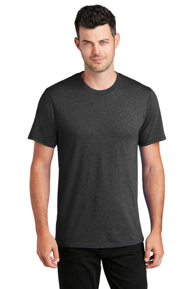 Port & Company PC455 Mens Fan Favorite Short Sleeve Crewneck T-Shirt Heather Black Model Front