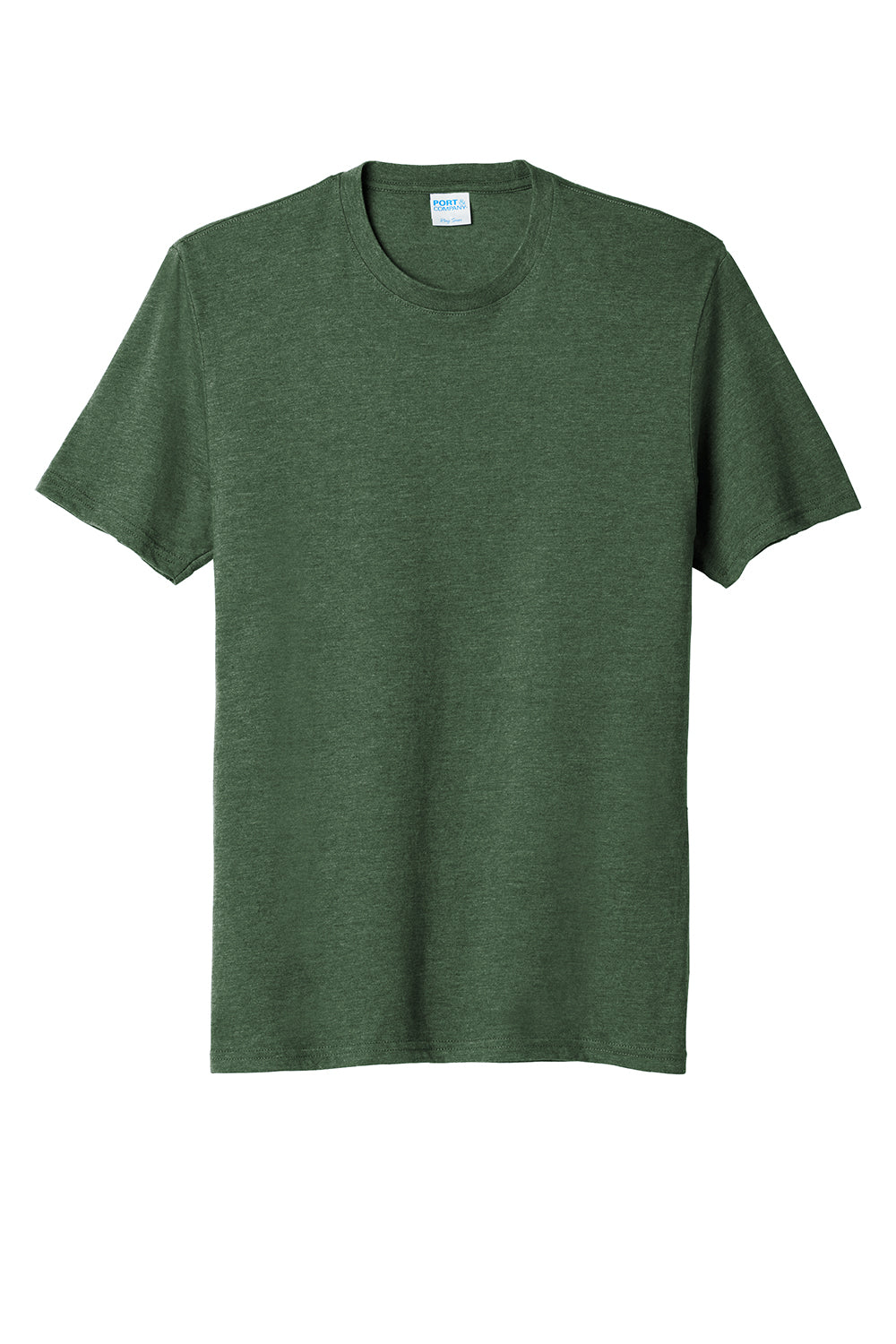 Port & Company PC455 Mens Fan Favorite Short Sleeve Crewneck T-Shirt Heather Forest Green Flat Front